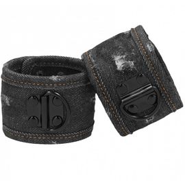 Menottes Pour Chevilles En Denim Noir
