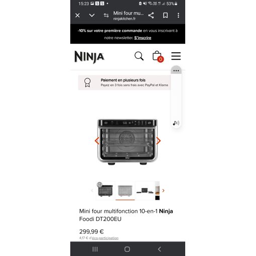 Mini four électrique ninja