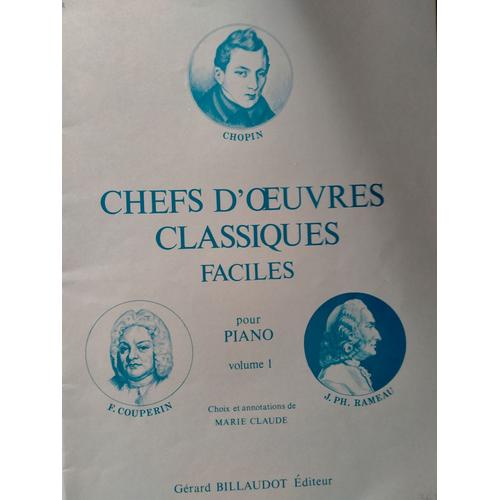 Chefs-D'oeuvres Classiques Faciles Vol1