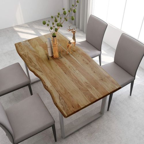 Vidaxl Table De Salle À Manger 160x80x76 Cm Bois D'acacia Solide