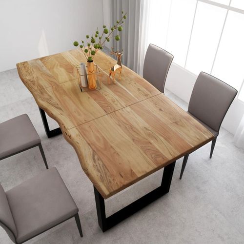 Vidaxl Table De Salle À Manger 180x90x76 Cm Bois D'acacia Massif