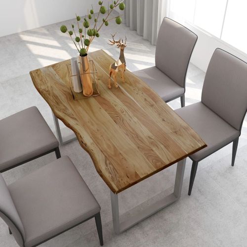 Vidaxl Table De Salle À Manger 140x70x76 Cm Bois D'acacia Solide