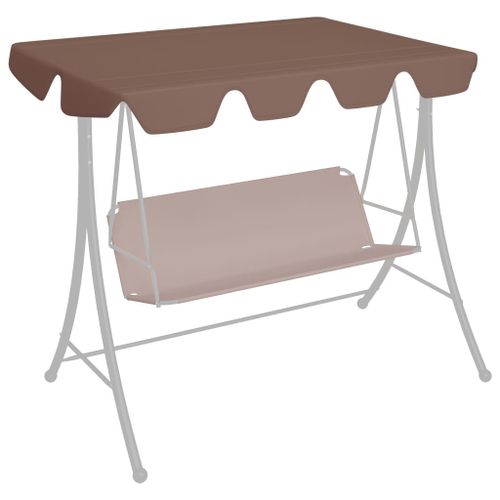 Vidaxl Toit De Rechange De Balançoire Marron 150/130x105/70 Cm