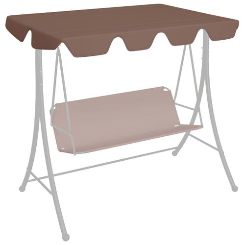 Vidaxl Toit De Rechange Balançoire Marron 188/168x145/110 Cm