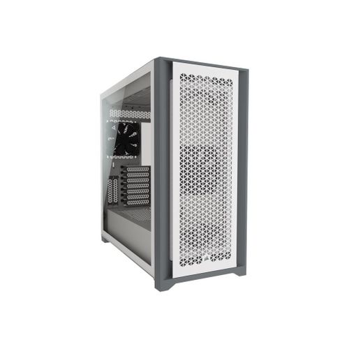 Boitier PC Moyen Tour E-ATX Corsair 5000D Airflow avec panneau vitré - Blanc