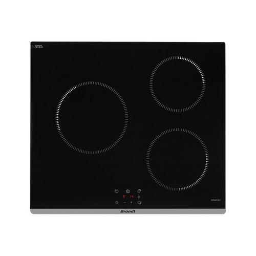 Brandt BPI6360B Table de cuisson à induction Noir - 3 foyers