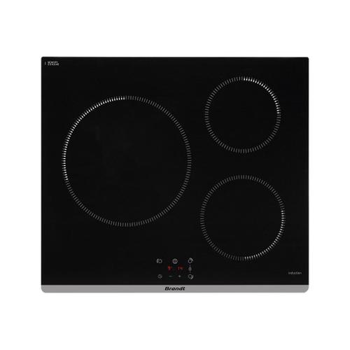 Brandt BPI6364B Table de cuisson à induction Noir - 3 foyers