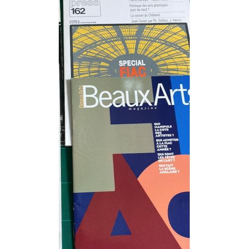 Fiac - Foire Internationale DArt Contemporain : 9 Revues (Art Press & Beaux Arts) : Art Press N°85/162 (1984/91) & Beaux Arts N°17/62/84 & 106 (1984/92) + 3 Suppléments À Beaux Arts (1988/90/95) (Exp