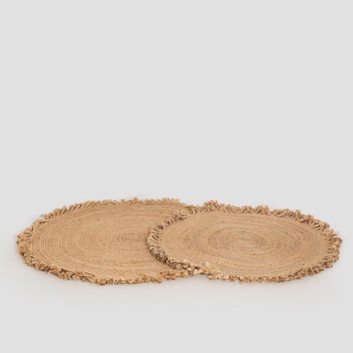 Tapis Rond En Jute Naturel Ondes Ø120 Cm