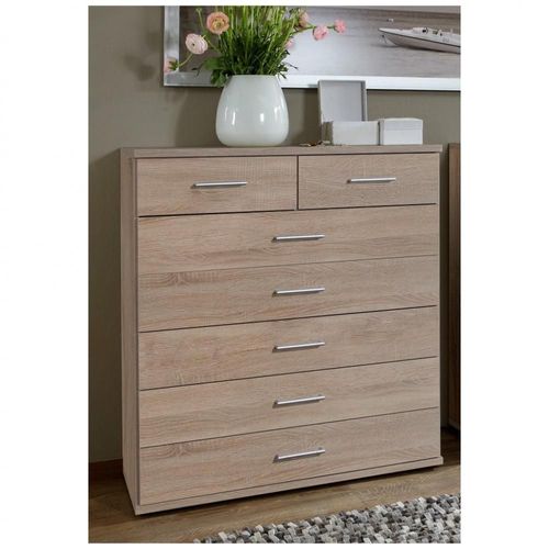 Commode 7 Tiroirs Dingle Finition Chêne