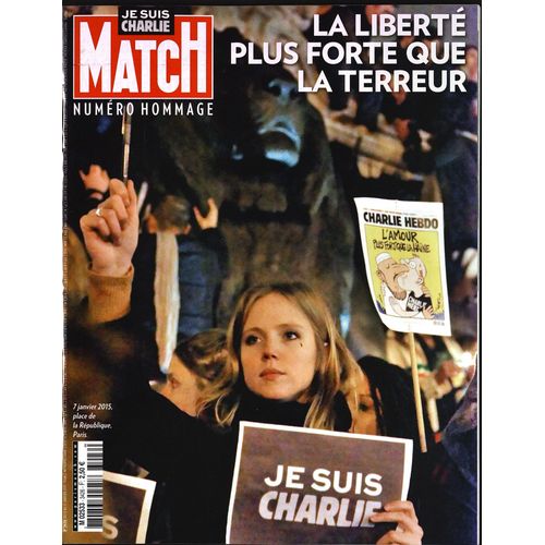 Paris Match N° 3426 Du 12/01/2015 - Numero Hommage - Je Suis Charlie La Liberte Plus Forte Que La Terreur