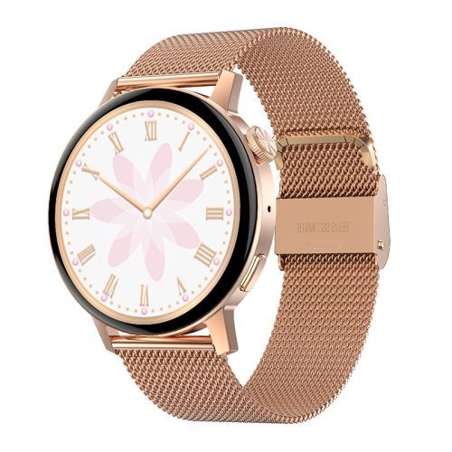 Montre Intelligente À Écran Couleur Avec Bracelet En Acier De 1,19 Pouces Dt3 Mini - Or