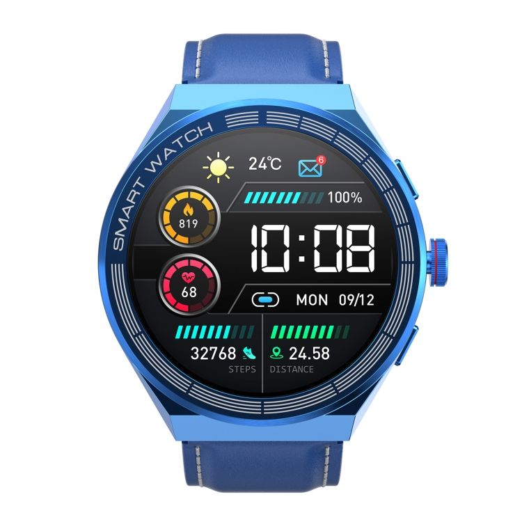 Bm01 1,45 Pouce Bande De Cuir Ip68 tanche Smart Watch Suppo... - 2