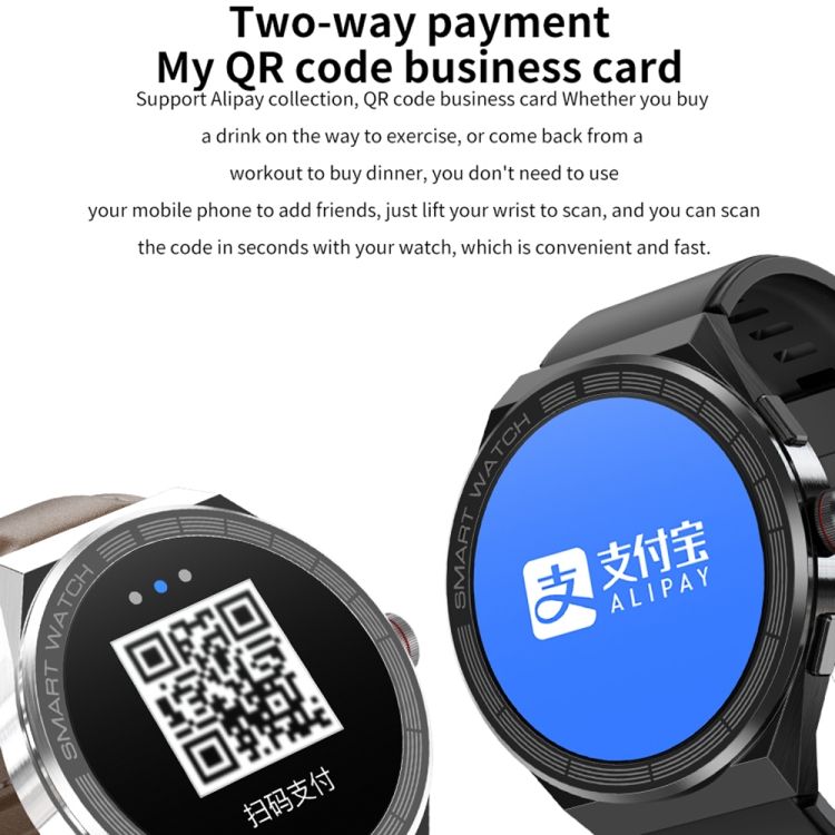Bm01 1,45 Pouce Bande De Cuir Ip68 tanche Smart Watch Suppo... - 4