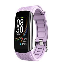 Montre Intelligente À Écran Couleur C6t 0,96 Pouces Ip67 Étanche - Violet