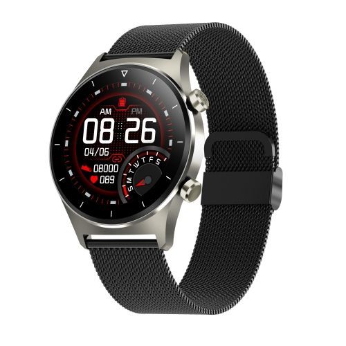 Montre Intelligente À Écran Couleur Ips E13 De 1,28 Pouces, Étanche Ip68, Bracelet En Acier - Or