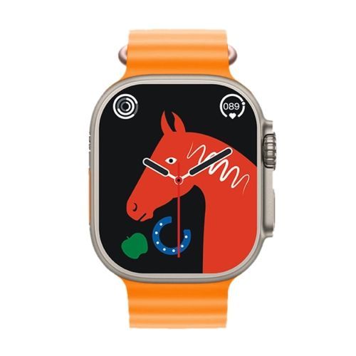 Montre Intelligente À Écran Ips Kd99 Ultra De 1,99 Pouces - Or + Orange