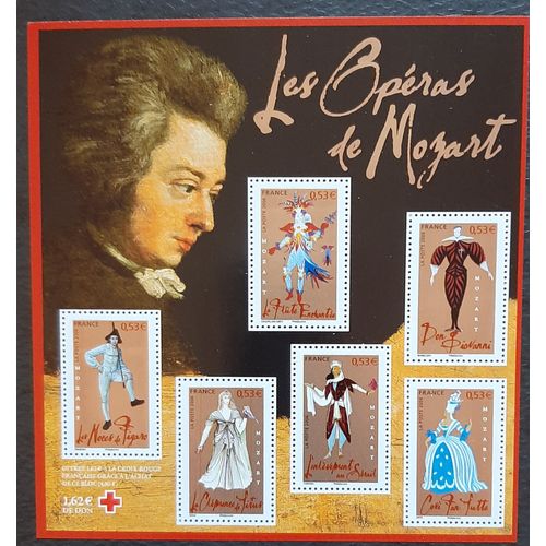 Timbre Feuillet " Les Opéras De Mozart" 2006