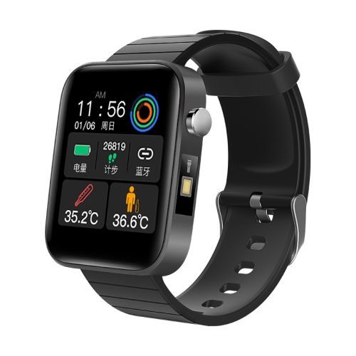 Montre Intelligente De Surveillance De La Température Corporelle T68 De 1,54 Pouces Avec Fonction De Lampe De Poche -