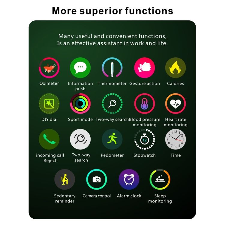 Q9t 1,3 Pouces Tft cran Tactile Montre Intelligente Bluetoo... - 4