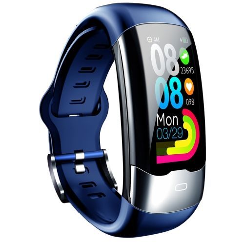 Le Bracelet Intelligent À Écran Tft Hd De 1,14 Pouces Spovan H02 Prend En Charge La Surveillance De L'oxygène Dans Le Sang / La Surveillance Du Sommeil - Bleu