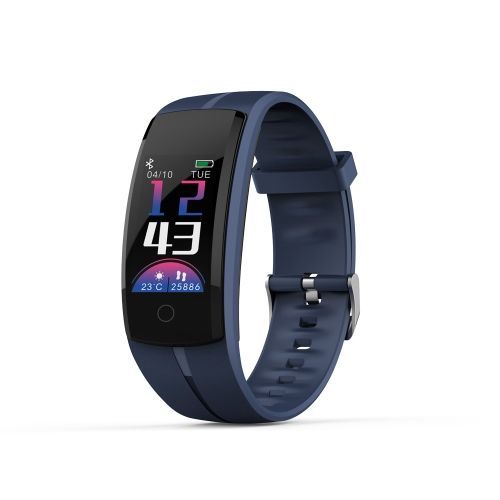 Qs100 0,96 Pouces Écran Couleur Tft Bracelet Intelligent Ip67 Étanche - Bleu