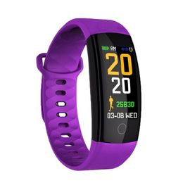 Qs01 0,96 Pouces Tft Écran Couleur Bracelet Intelligent Ip67 Étanche - Violet