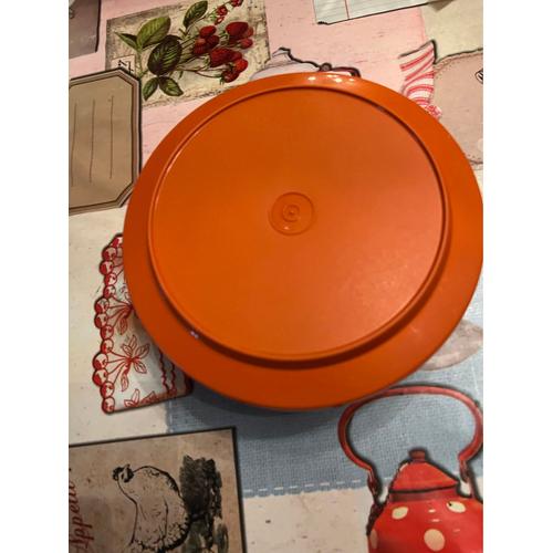 Assiette Tupperware Vintage 21 Cm Orange