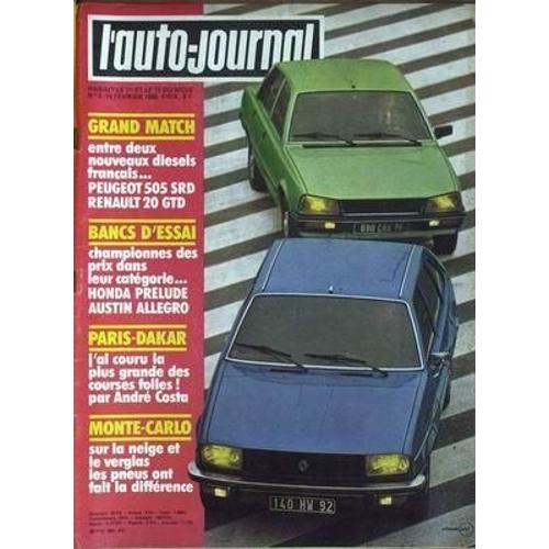 Auto Journal (L') N° 3 Du 15/02/1980 - Peugeot 505 Srd - Renault 20 Gtd - Honda Prelude - Austin Allegro - Paris - Dakar - Andre Costa - Monte-Carlo.