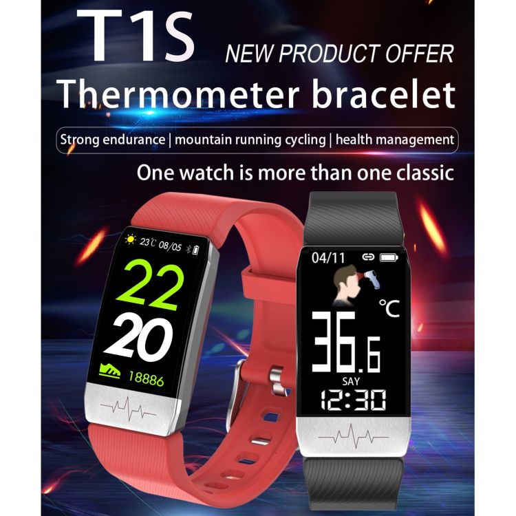 T1s 1,14 Pouce cran Ip67 Bracelet Intelligent tanche - Ble... - 4