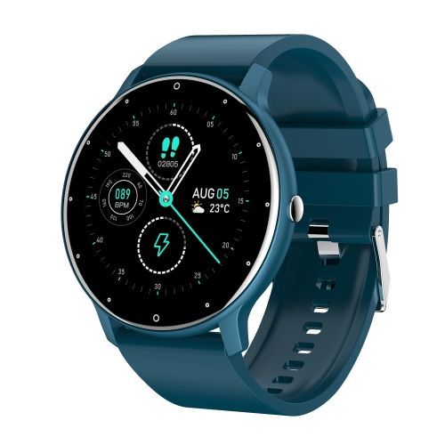 Zl02 1,28 Pouce Écran Tactile Ip67 Montre Intelligente Étanche - Bleu