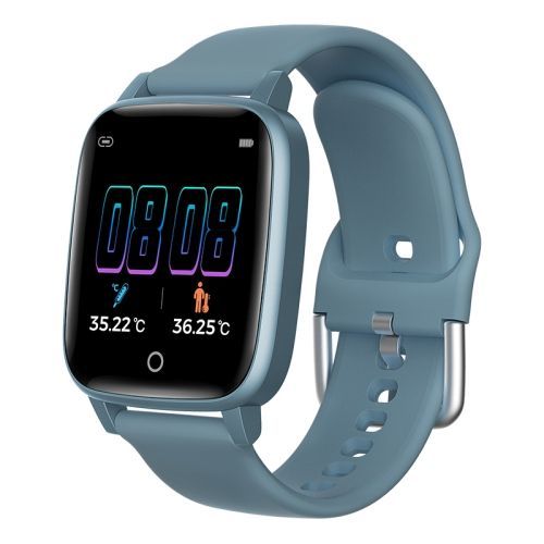 Montre De Sport Intelligente De Mesure De La Température Corporelle T1, Écran De 1,3 Pouces, Étanche Ip67 - Bleu