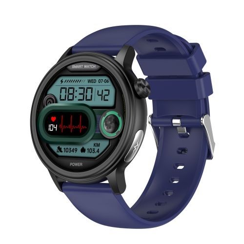 Et470 Bracelet En Silicone Pour Montre Intelligente À Écran Couleur De 1,39 Pouces - Bleu