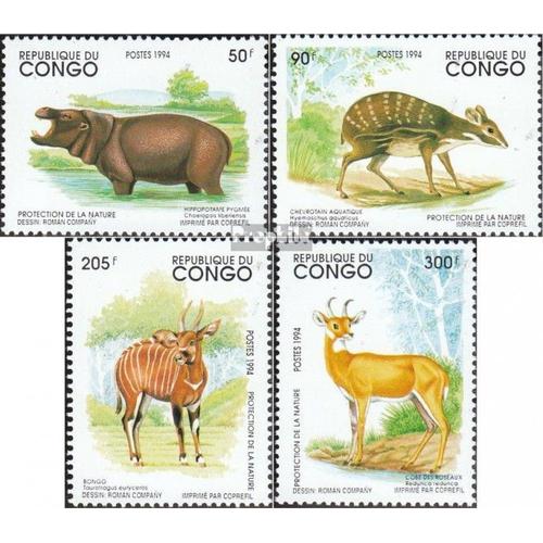 Congo (Brazzaville) 1421-1424 (Complète Edition) Neuf Avec Gomme Originale 1994 Rares Animaux