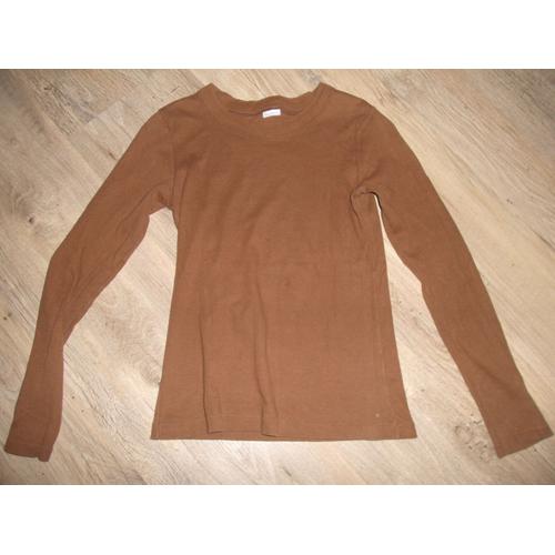 T-Shirt Petit Bateau Marron Café 10 Ans