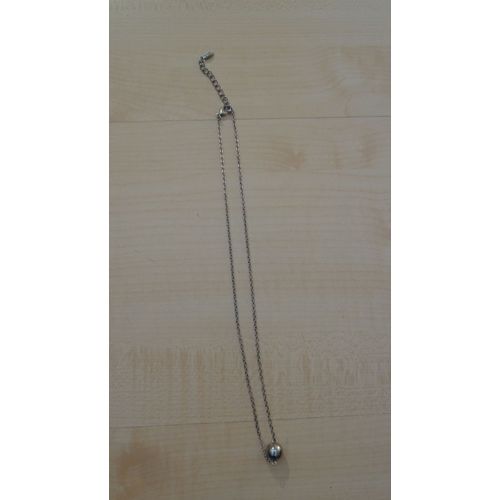 Collier Doré Fleur Petite Perle Blanche