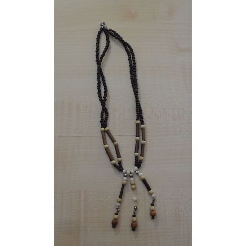 Collier De Perles Marron