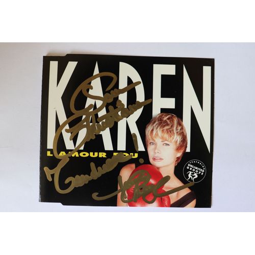 Karen Cheryl - L'amour Fou - Dédicace Sur La Pochette