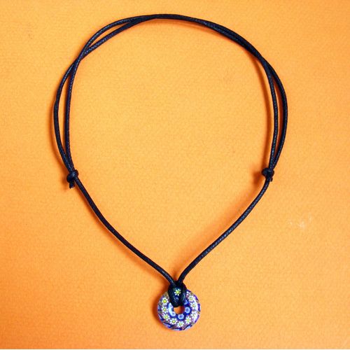 Collier-Pendentif Verre Murano "Millefiori"