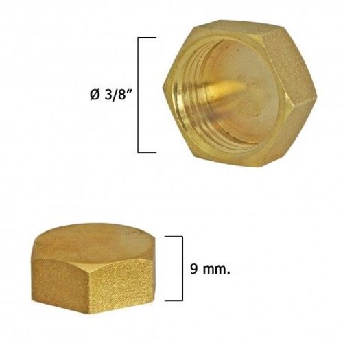 Bouchon femelle à visser laiton 3/8"