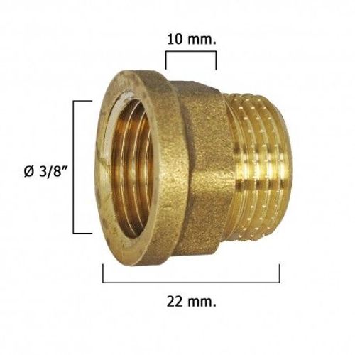 Allongement hexagonal Poli 3/8x10