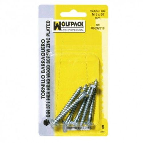 Tire-fond Barraquero Din571 8x80 mm. (5 Pièces)
