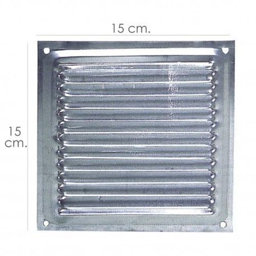 Grille d aération à visser 15x15 cm. Aluminium