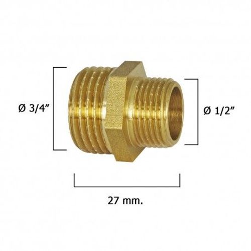 Mamelons réducteurs polis 3/4" A 1/2"