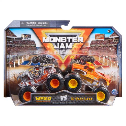 Monster Jam , Monster Trucks En Métal Moulé Max D Vs. El Toro Loco Of