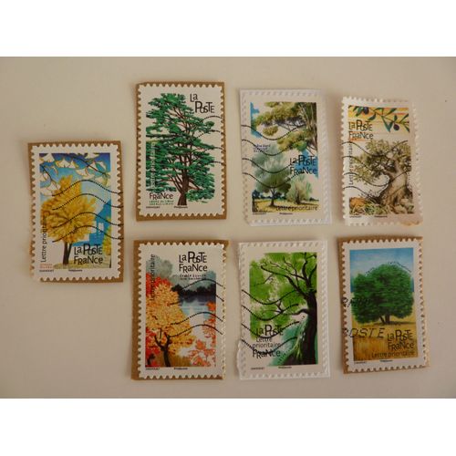 Lot De 7 Timbres 2018 Série "Les Arbres Remarquables"