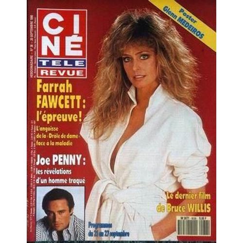 Cine Tele Revue N° 38 Du 20/09/1990 - Glenn Medeiros - Farrah Fawcett - Joe Penny - Bruce Willis.