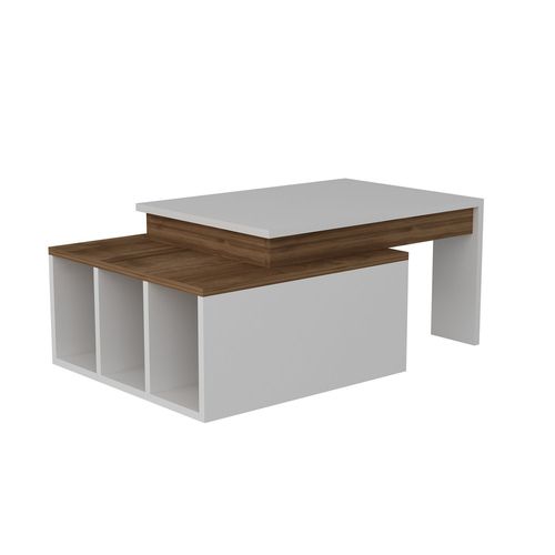 Table Basse Kolarado - Blanc Et Marron