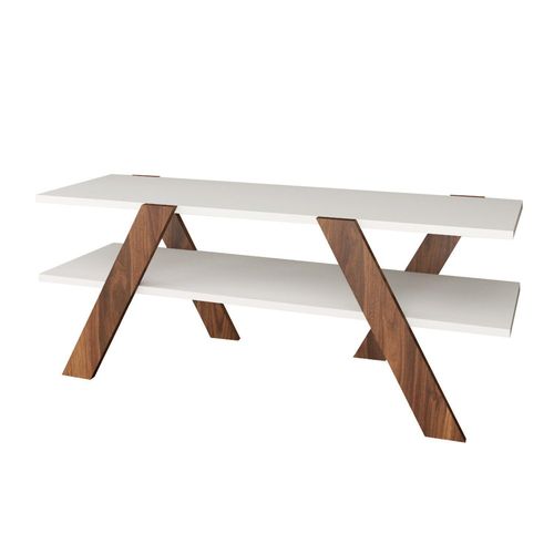 Meuble Tv April - Blanc Et Marron