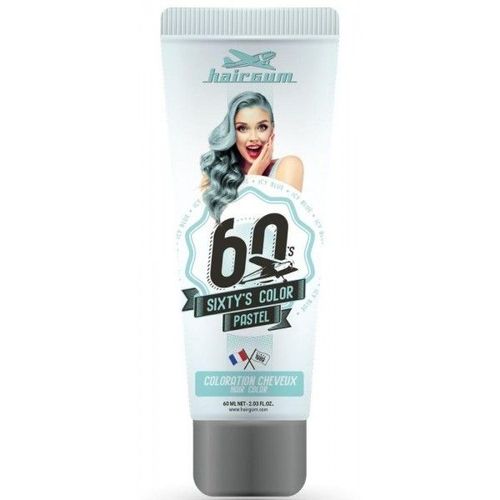 Coloration Crème Semi-Permanente Sixty's Color - Bleu Glace Hairgum 60ml 